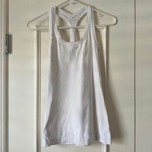 White Lululemon Cool Racerback Nulu Tank Top